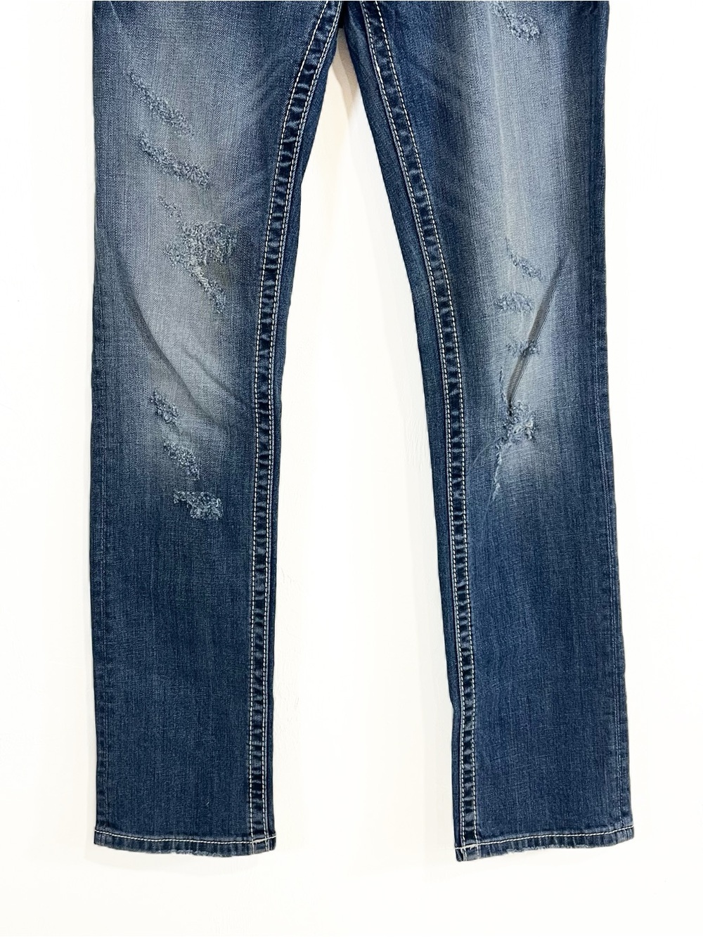 Miss Me Signature Straight Rhinestone Embellished Pockets Denim Jeans Size 28 - Picture 3 of 9